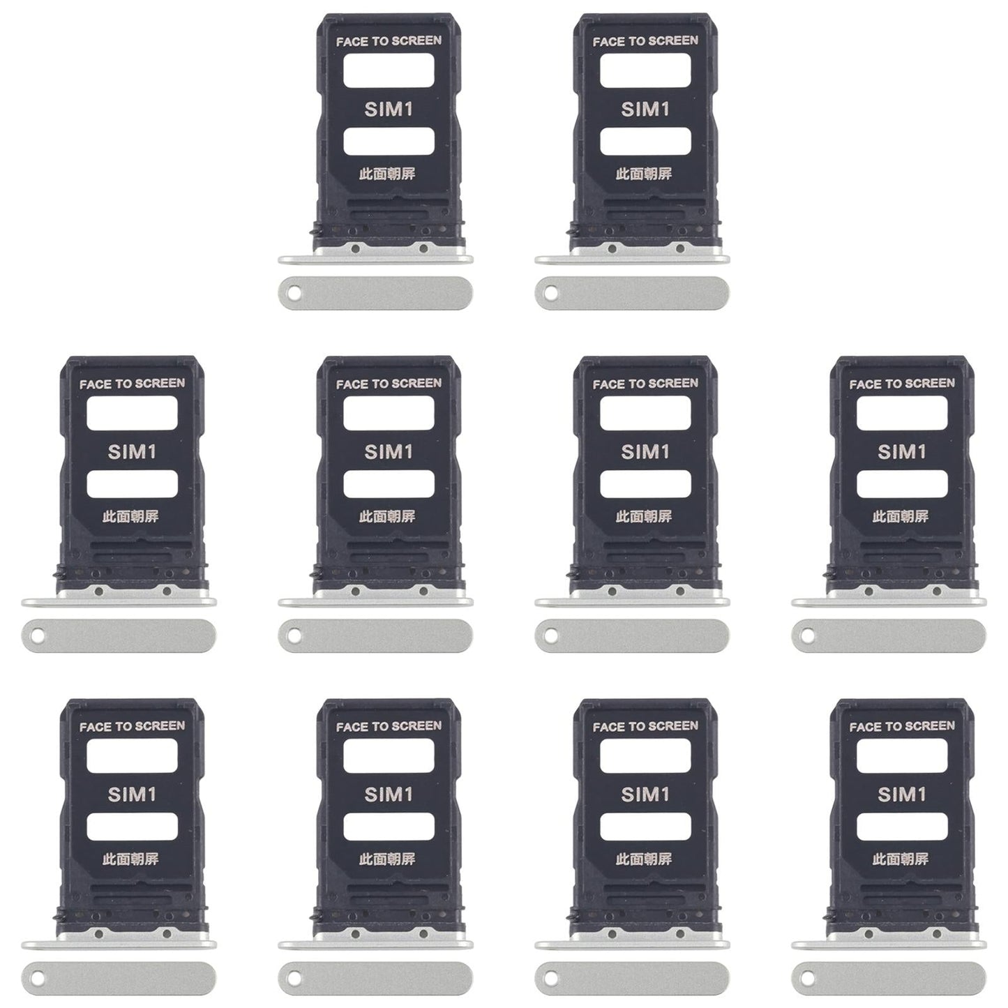 For Xiaomi 15 10pcs Original SIM Card Tray + SIM Card Tray (Green)