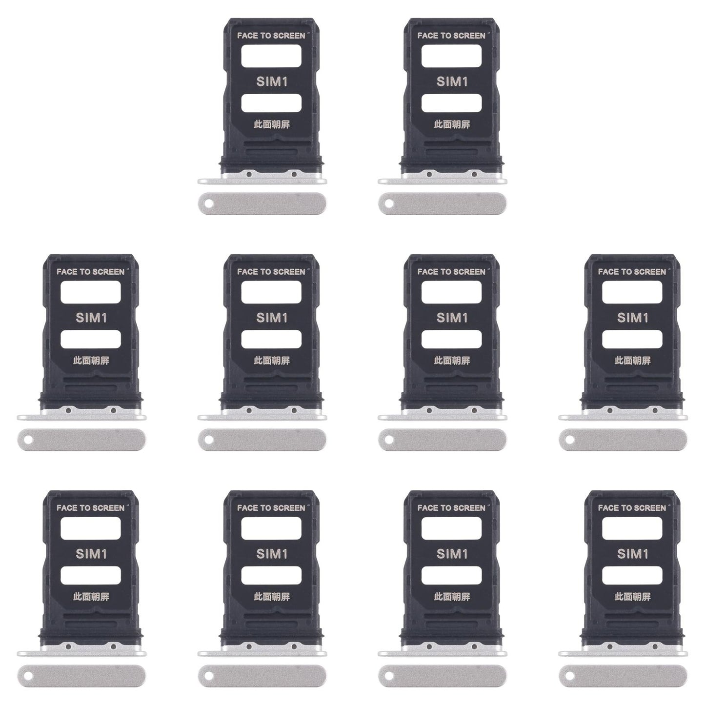 For Xiaomi 15 10pcs Original SIM Card Tray + SIM Card Tray (Gold)