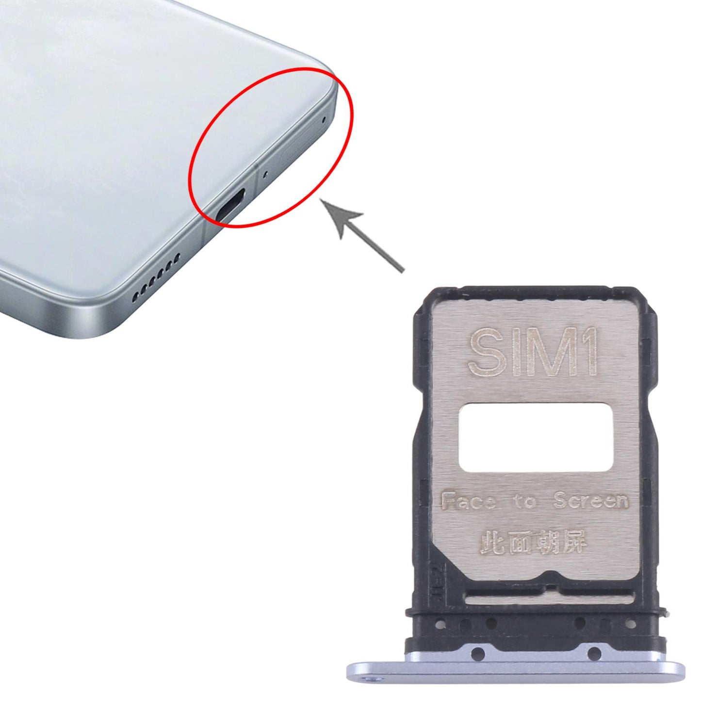 For Xiaomi Redmi K80 10pcs Original SIM Card Tray + SIM Card Tray (Blue)