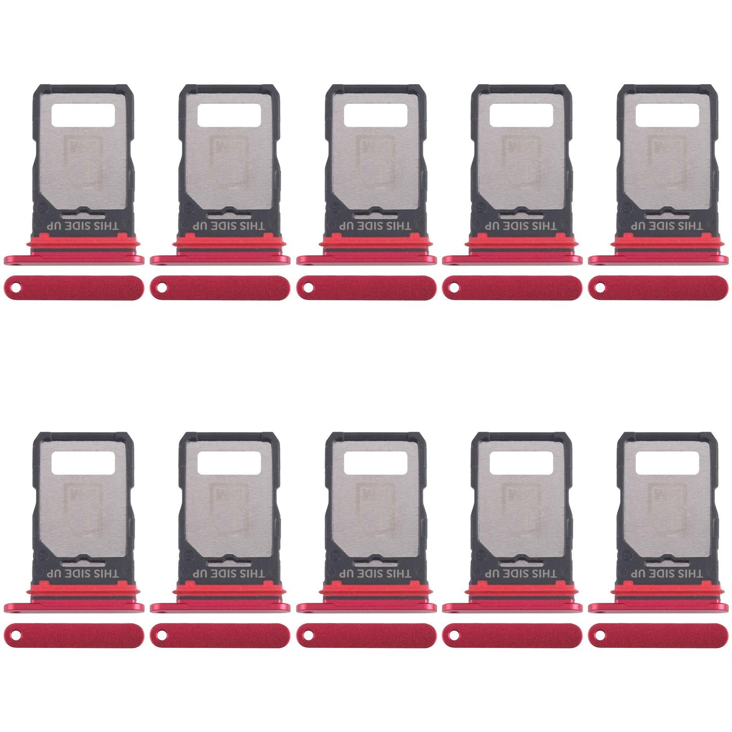 For Motorola Edge 40 XT2303-2 10pcs Original SIM Card Tray + SIM Card Tray (Red)