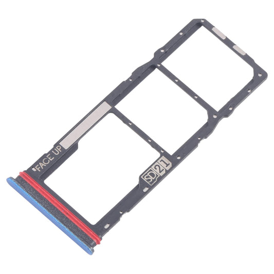 For Motorola Moto G04s 10pcs Original SIM Card Tray + SIM Card Tray + Micro SD Card Tray (Blue)