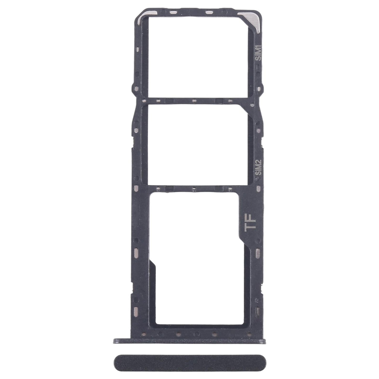 For ZTE Blade A35 SIM Card Tray + SIM Card Tray + Micro SD Card Tray (Black)