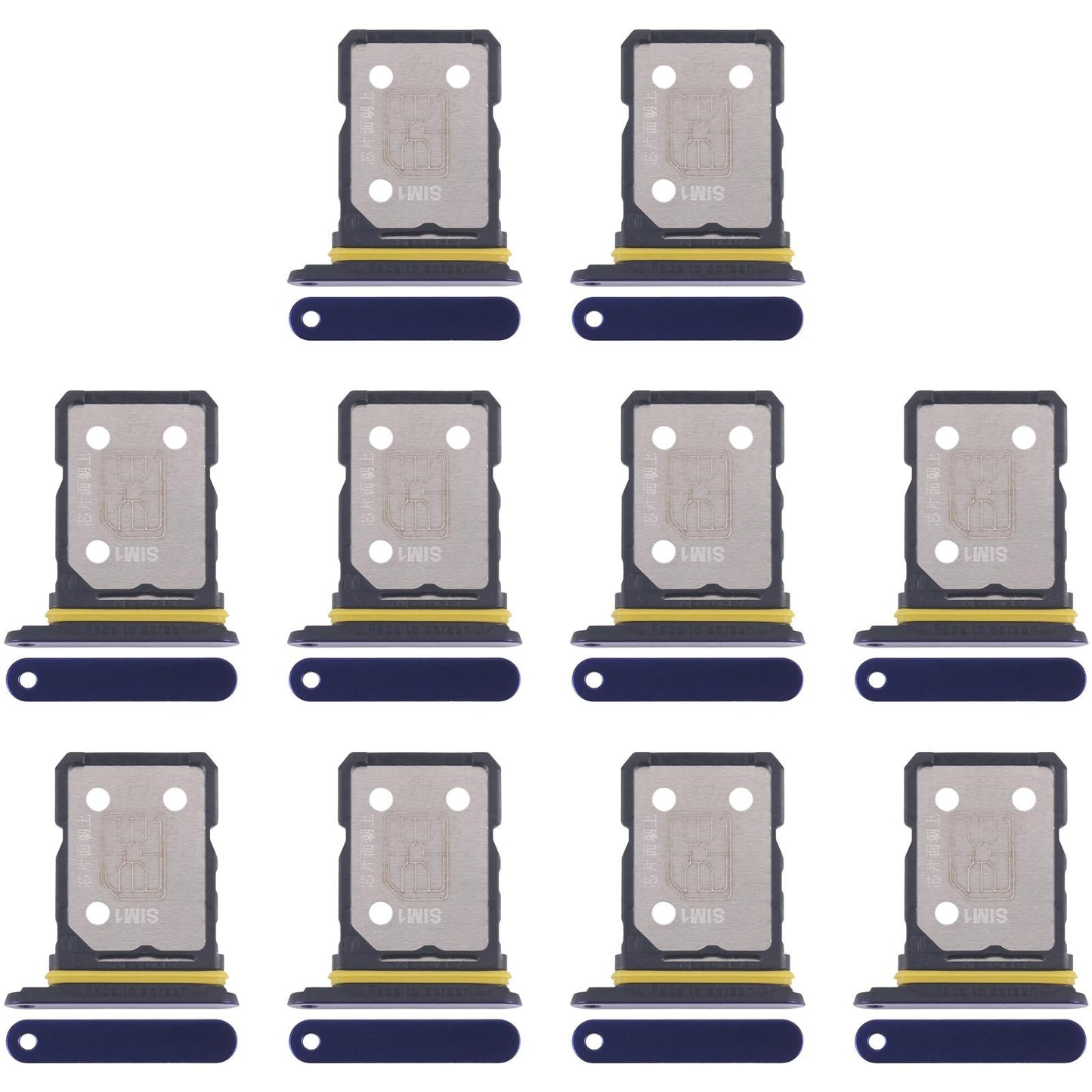 For Realme GT Neo 3 10pcs Original SIM Card Tray + SIM Card Tray (Blue)