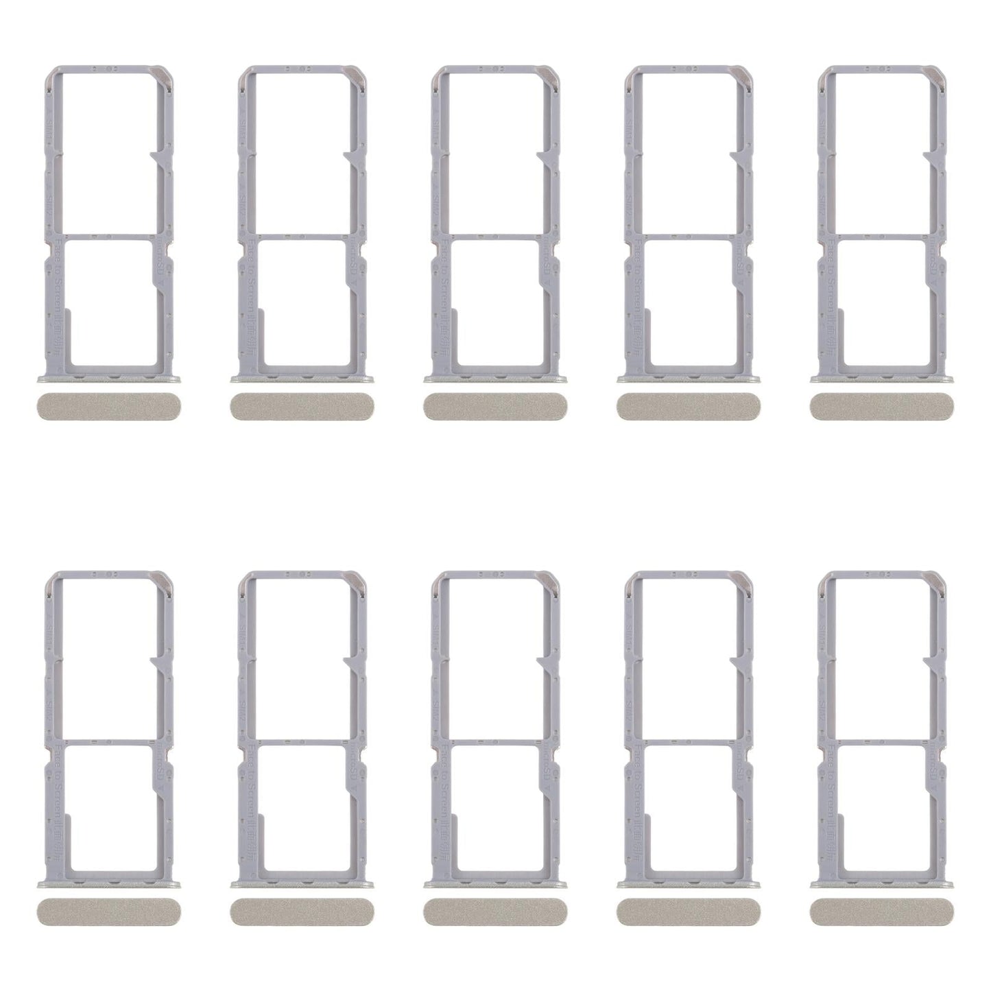 For OPPO Reno7 4G CPH2363 10pcs Original SIM Card Tray + SIM Card Tray + Micro SD Card Tray (Green)