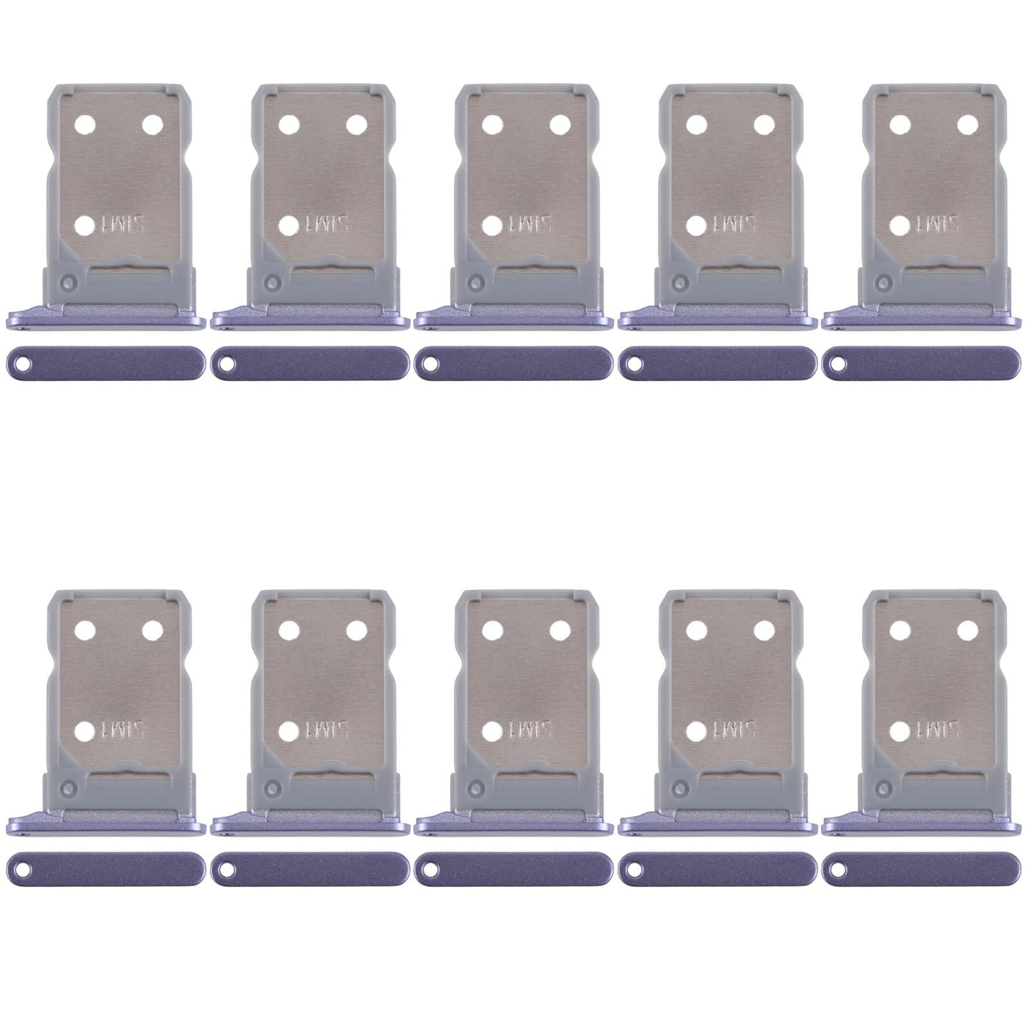 For OPPO Reno8 5G CPH2359 10pcs Original SIM Card Tray + SIM Card Tray (Purple)