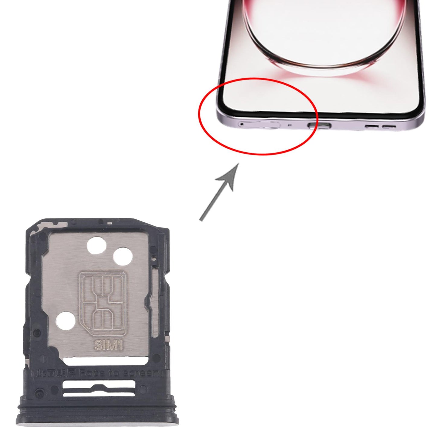 For OPPO Reno12 5G CPH2625 10pcs Original SIM Card Tray + SIM Card Tray / Micro SD Card Tray (Silver)