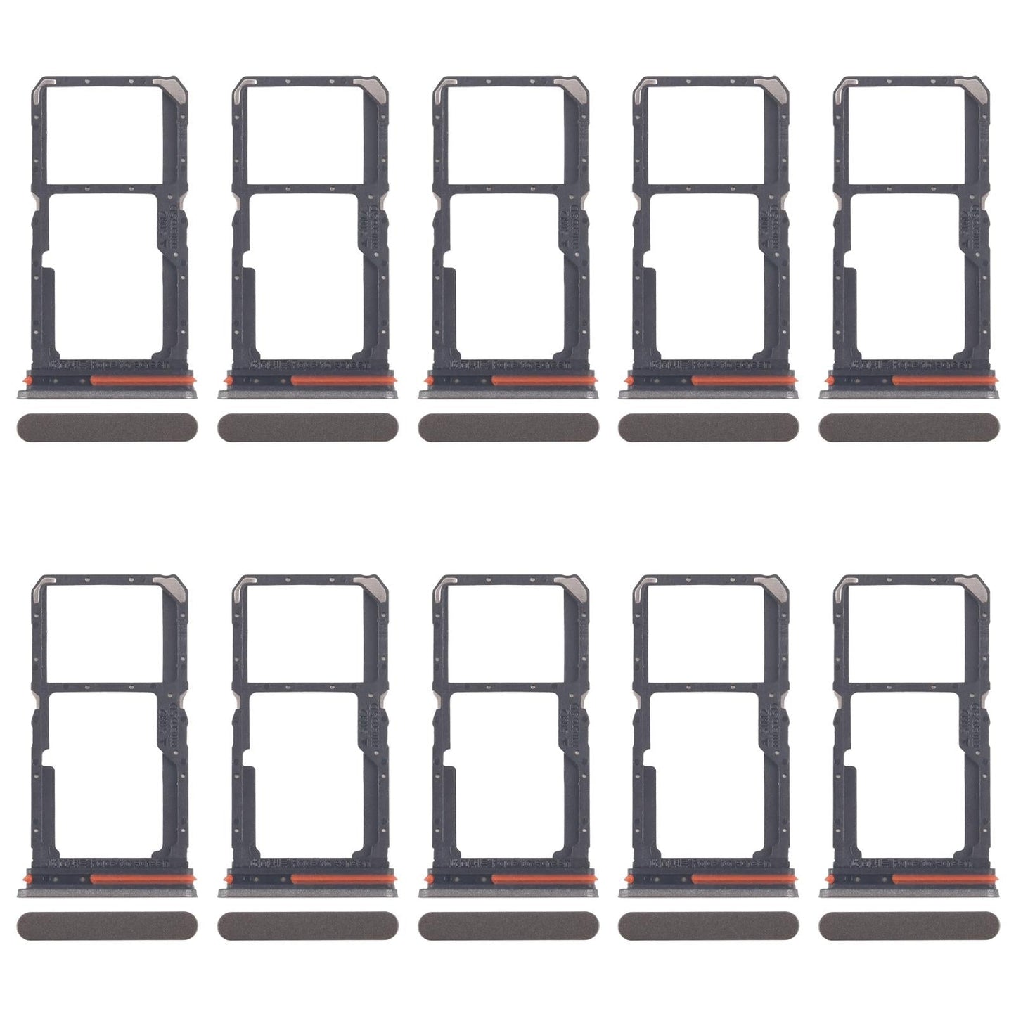 For OPPO A5 Energy 10pcs Original SIM Card Tray + SIM Card Tray / Micro SD Card Tray (Gold)