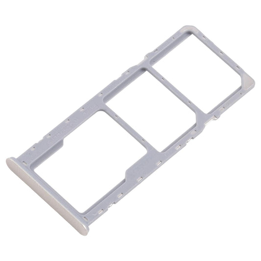 For Realme C51 RMX3830 10pcs Original SIM Card Tray + SIM Card Tray + Micro SD Card Tray (Gold)