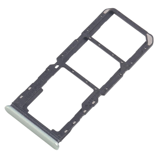 For Realme 11x 5G RMX3785 10pcs Original SIM Card Tray + SIM Card Tray + Micro SD Card Tray (Green)