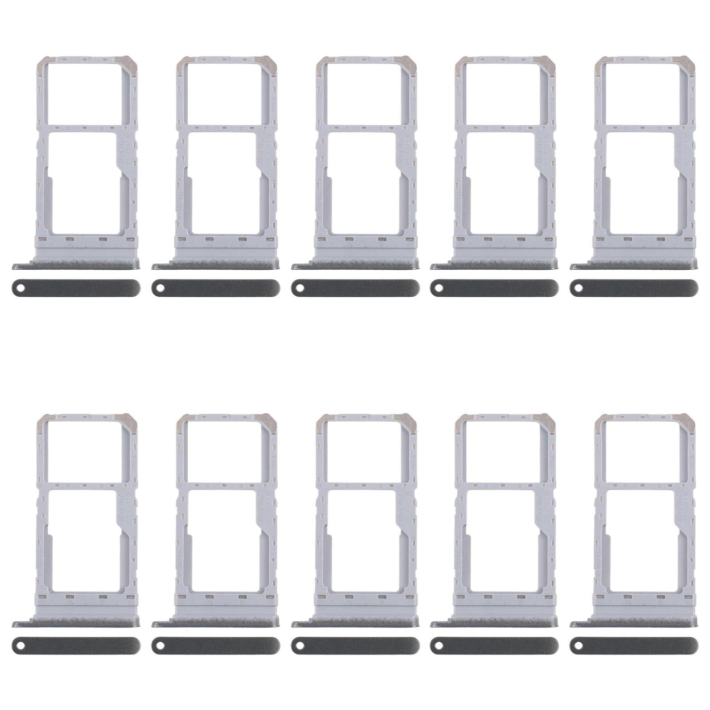 For Realme Narzo N65 5G CPH2639 10pcs Original SIM Card Tray + SIM Card Tray / Micro SD Card Tray (Dark Green)