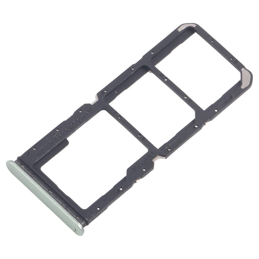 For Realme 12 Lite 4G 10pcs Original SIM Card Tray + SIM Card Tray + Micro SD Card Tray (Light Green)