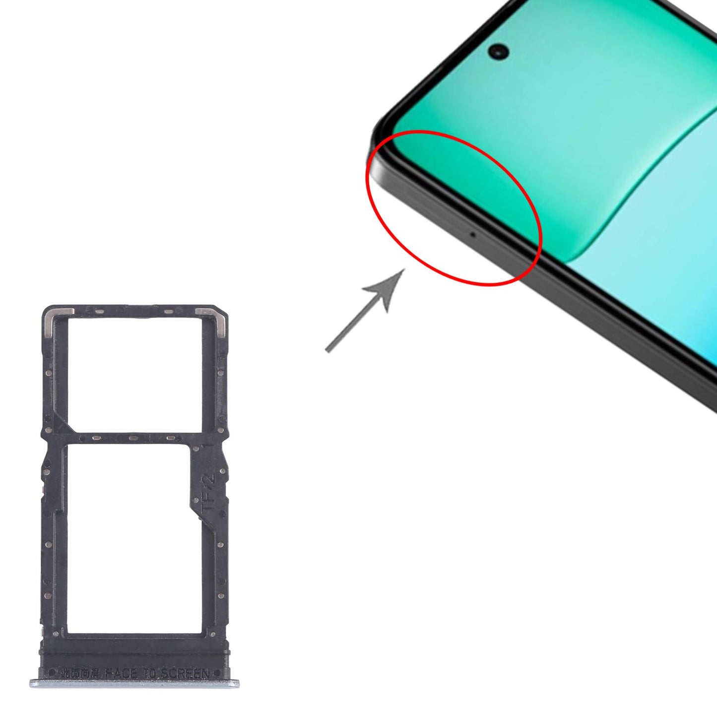 For Xiaomi Redmi 13 5G 10pcs SIM Card Tray + SIM Card Tray / Micro SD Card Tray (Blue)