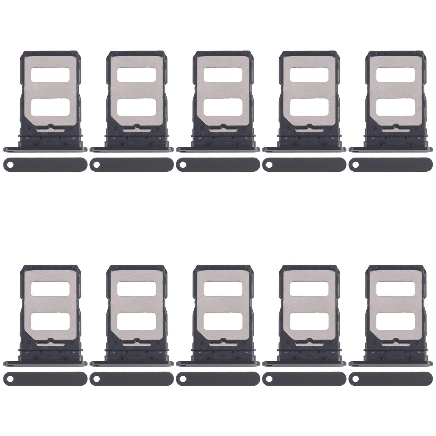 For Xiaomi 14 Civi 10pcs SIM Card Tray + SIM Card Tray (Black)