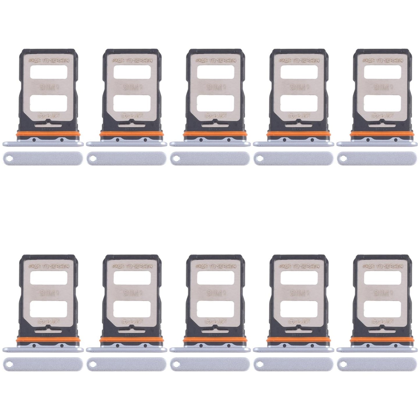 For Xiaomi 14 Civi 10pcs SIM Card Tray + SIM Card Tray (Blue)