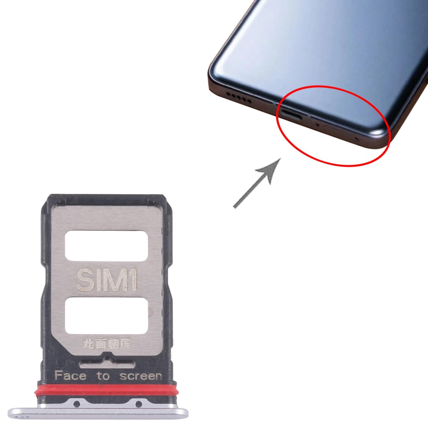 For Xiaomi Redmi K70 10pcs SIM Card Tray + SIM Card Tray (Silver)