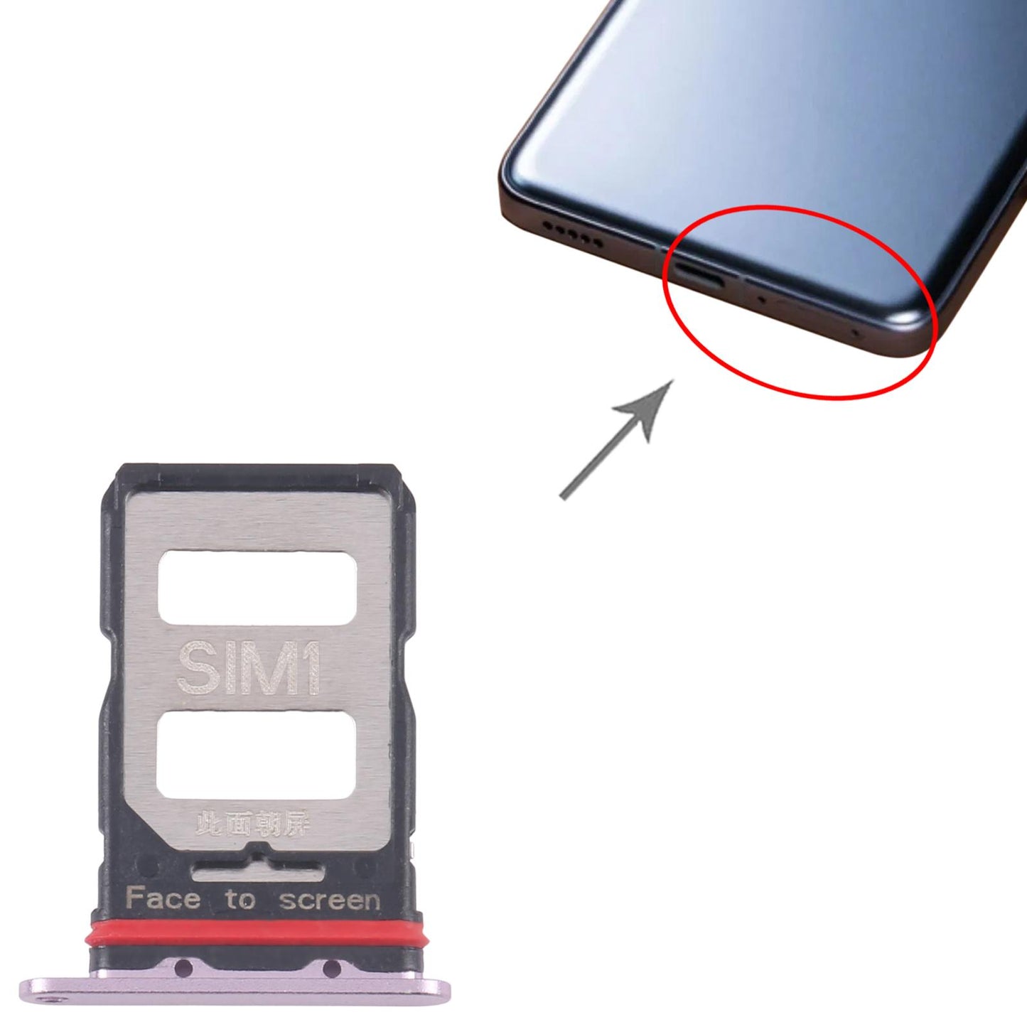 For Xiaomi Redmi K70 Pro 10pcs SIM Card Tray + SIM Card Tray (Pink)
