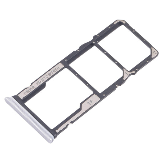 For Xiaomi Redmi 13C 5G 10pcs SIM Card Tray + SIM Card Tray + Micro SD Card Tray (Silver)