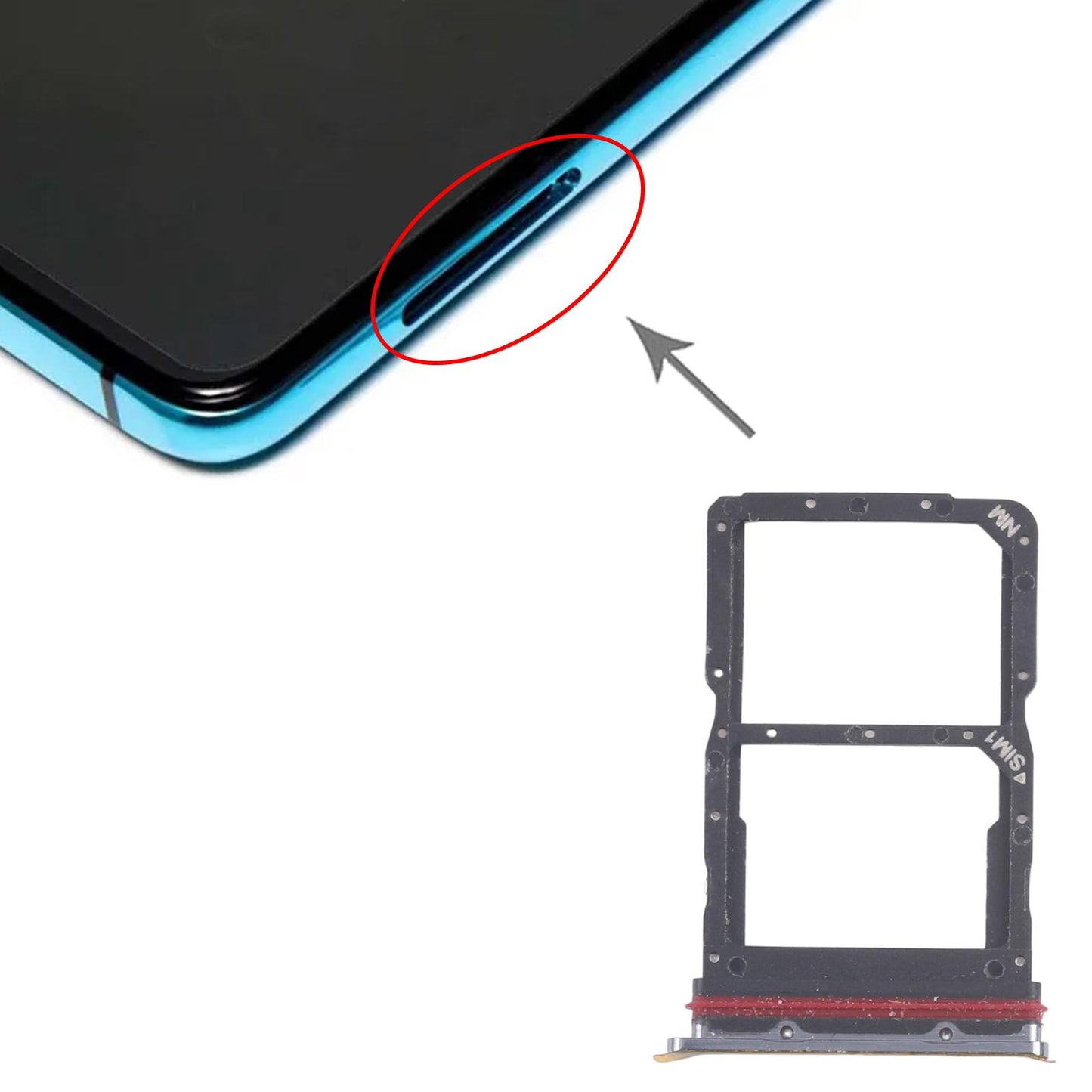 For Huawei Mate X5 Original SIM Card Tray + NM Card Tray (Black)