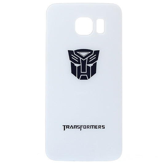 For Galaxy S6 Trans Formers Pattern Battery Back Cover (White)