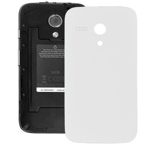 Solid Color Plastic Battery Back Cover for MOTO G / XT1032(White)