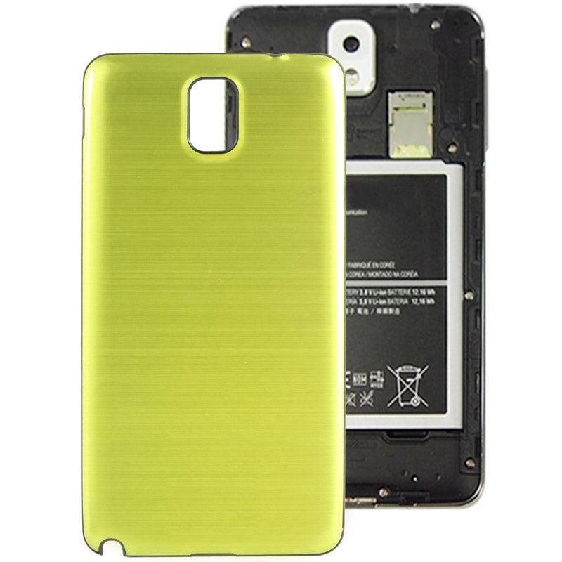 For Galaxy Note III / N9000 Full Metallic Brushed Battery Cover with Black Frame (Light Green)
