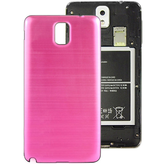 For Galaxy Note III / N9000 Full Metallic Brushed Battery Cover with Black Frame (Magenta)