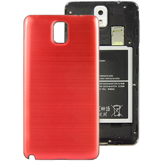 For Galaxy Note III / N9000 Full Metallic Brushed Battery Cover with Black Frame (Red)