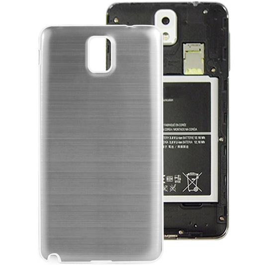 For Galaxy Note III / N9000 Full Metallic Brushed Battery Cover with White Frame