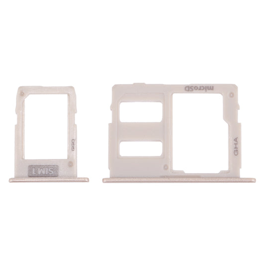 For Galaxy J3 (2017) Single SIM / J330 & J5 (2017) Single SIM / J530 & J7 (2017) Single SIM / J730 SIM Card Tray + Micro SD Card Tray (Gold)
