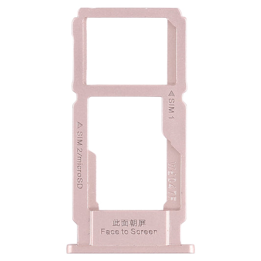 For OPPO R11s SIM Card Tray + SIM Card Tray / Micro SD Card Tray (Rose Gold)