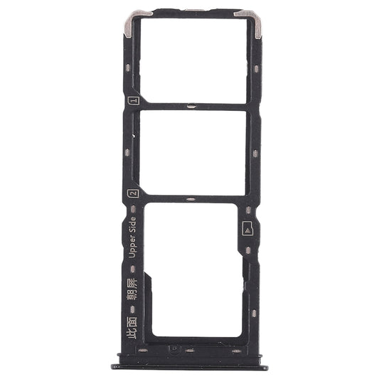 For Vivo Y93 2 x SIM Card Tray + Micro SD Card Tray (Black)