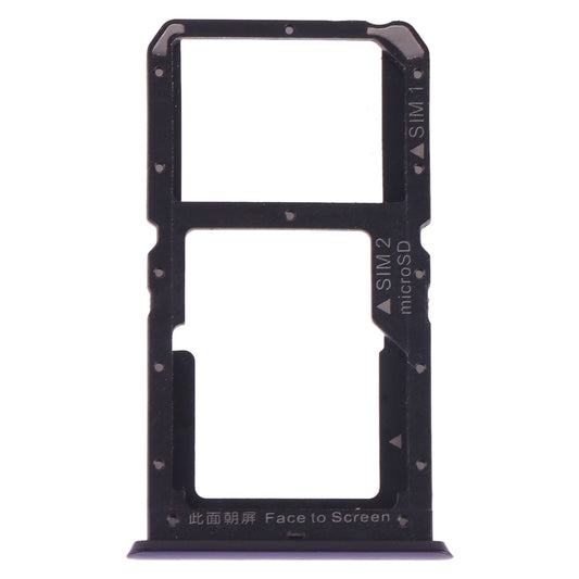 For OPPO A9 SIM Card Tray + SIM Card / Micro SD Card (Blue)