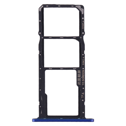 SIM Card Tray + SIM Card Tray + Micro SD Card Tray for Huawei Y5 (2019) (Blue)