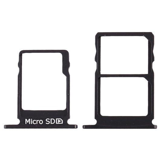 SIM Card Tray + SIM Card Tray + Micro SD Card Tray for Nokia 5 / N5 TA-1024 TA-1027 TA-1044 TA-1053 (Black)