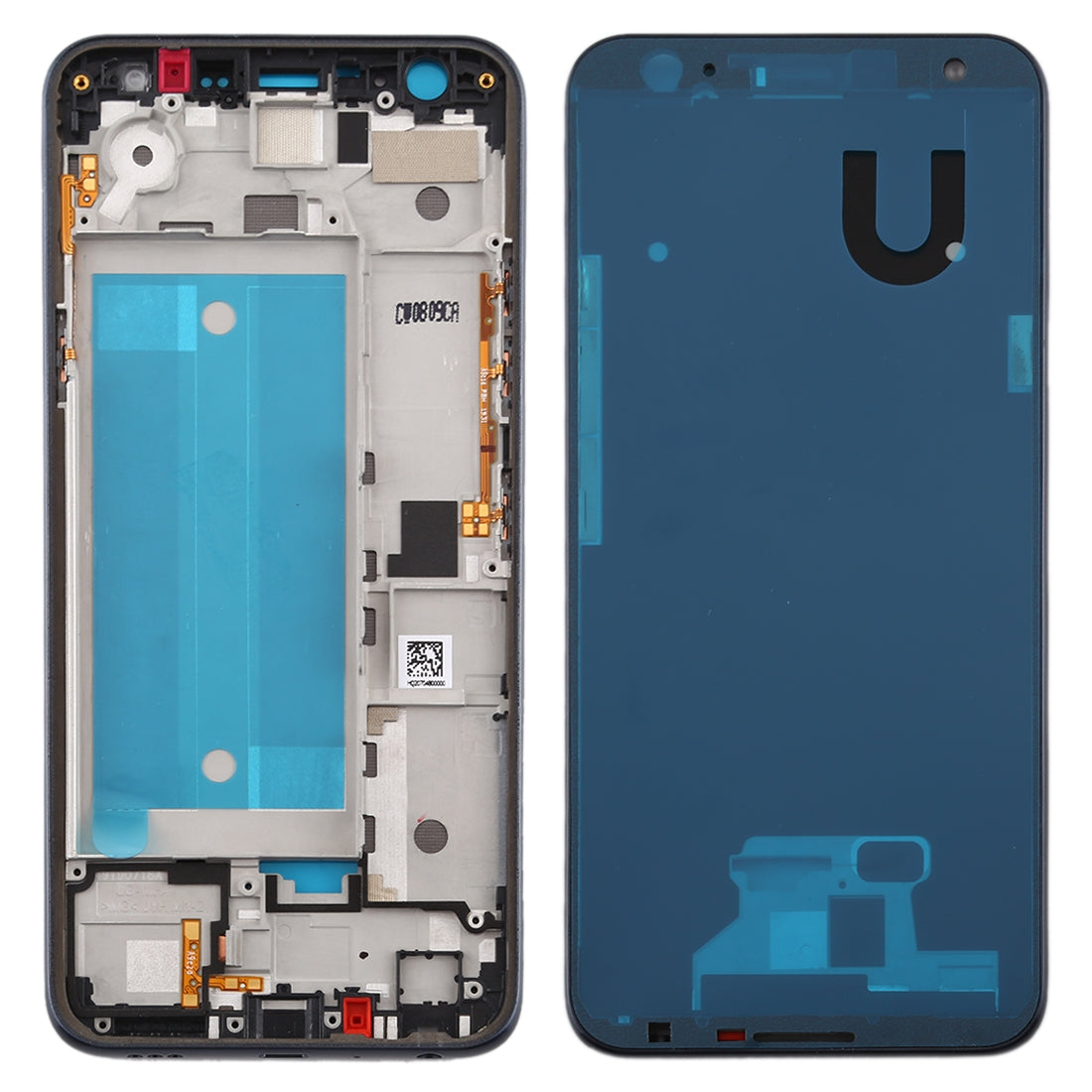 Front Housing LCD Frame Bezel Plate for LG K40 / K12+ K12 Plus / X4 2019 X420EM X420BMW X420EMW X420HM X420 X420N (Single SIM Version)(Black)
