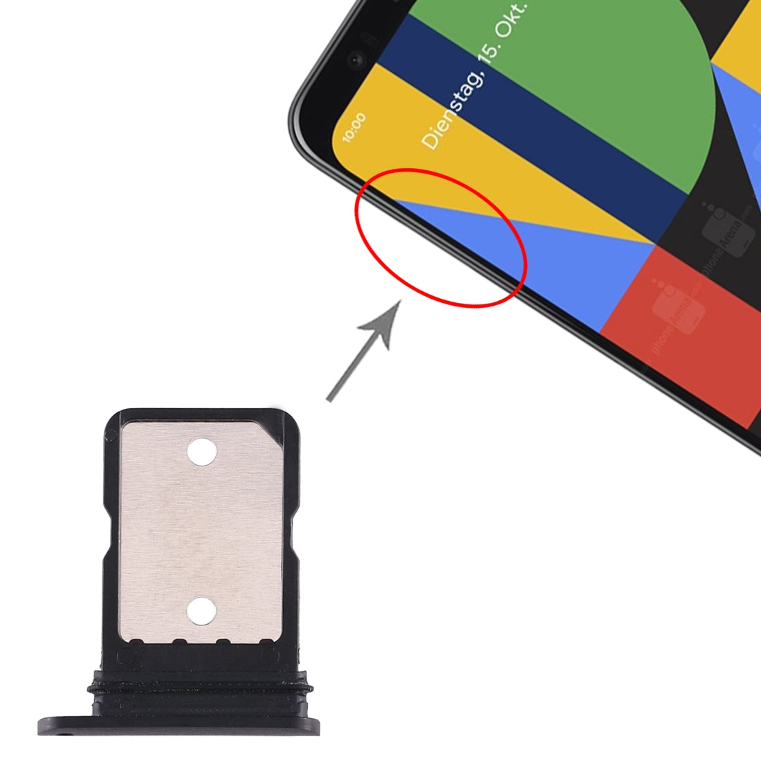 SIM Card Tray for Google Pixel 4 / Pixel 4XL(Black)