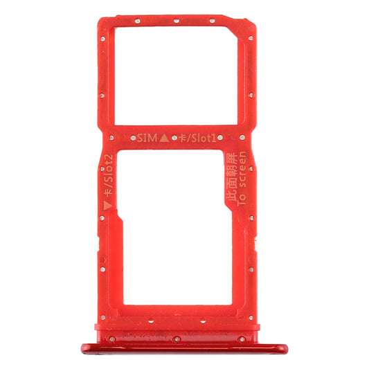 SIM Card Tray + SIM Card Tray / Micro SD Card Tray for Huawei Enjoy 10 Plus (Red)