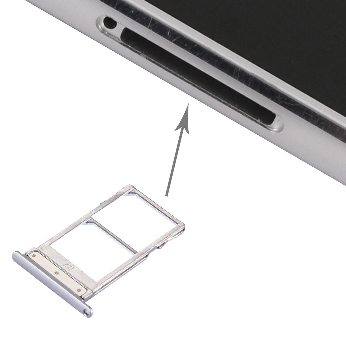 For Meizu MX5 SIM Card Tray (Grey)