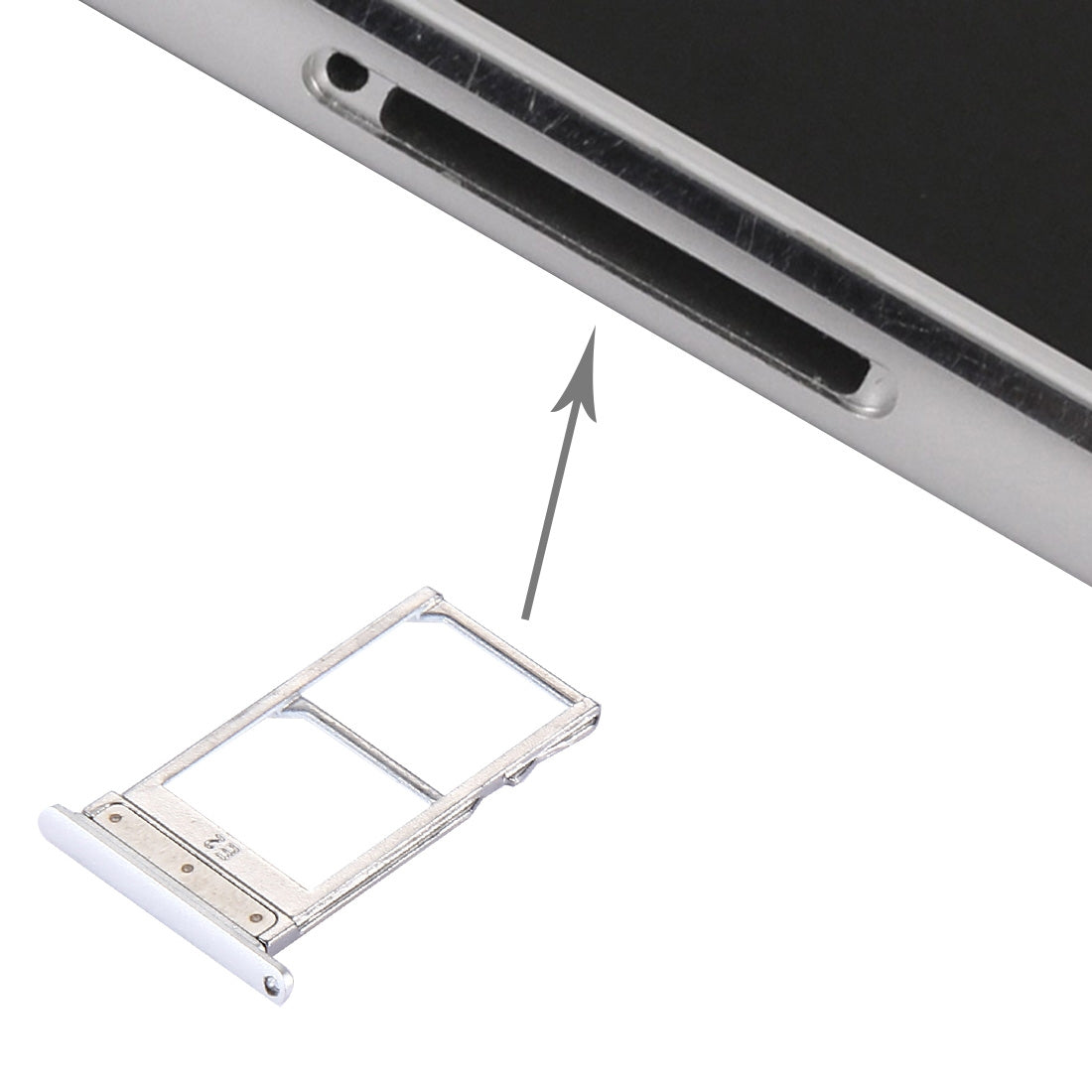 For Meizu MX5 SIM Card Tray (Silver)