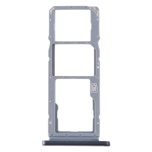 SIM Card Tray + SIM Card Tray + Micro SD Card Tray for Nokia 7.2 / 6.2 TA-1196 TA-1198 TA-1200 TA-1187 TA-1201(Silver)