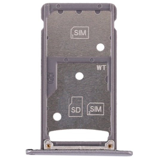 2 SIM Card Tray / Micro SD Card Tray for Huawei Enjoy 6 / AL00(Grey)