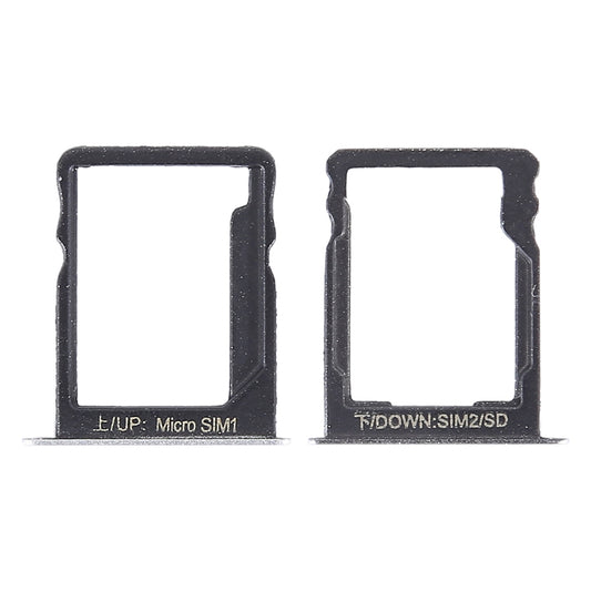 SIM Card Tray + SIM Card Tray / Micro SD Card for Huawei Enjoy 5s (Silver)
