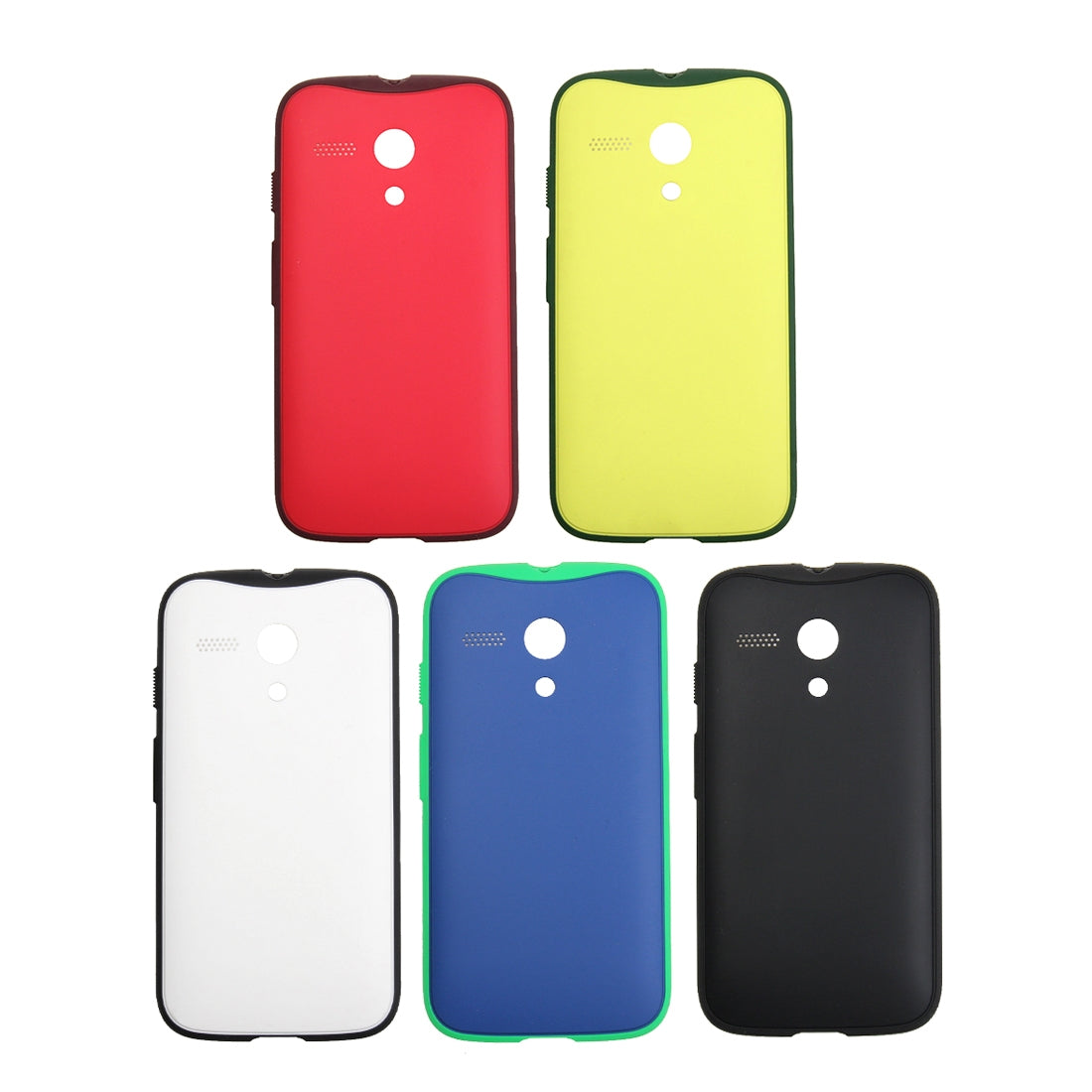 for Motorola Moto G Original Anti-shock Battery Back Cover (Yellow + Dark Green)