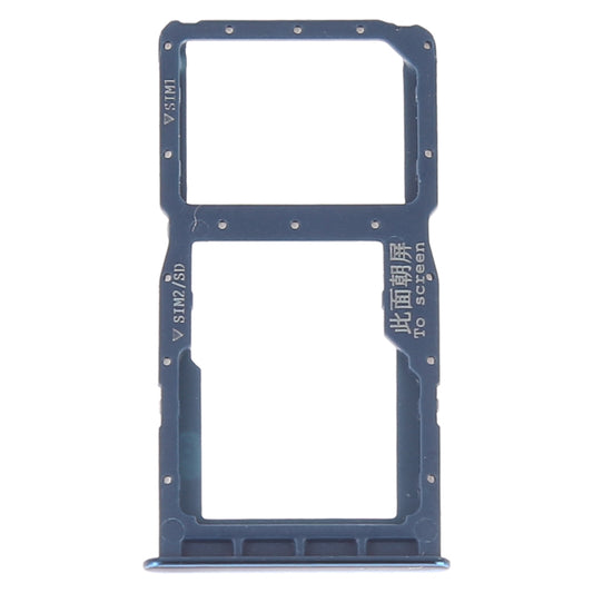 SIM Card Tray + SIM Card Tray / Micro SD Card for Huawei P30 Lite(Blue)
