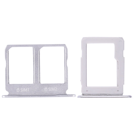For Galaxy A9100 / A9 (2016) 2 SIM Card Tray + Micro SD Card Tray (White)
