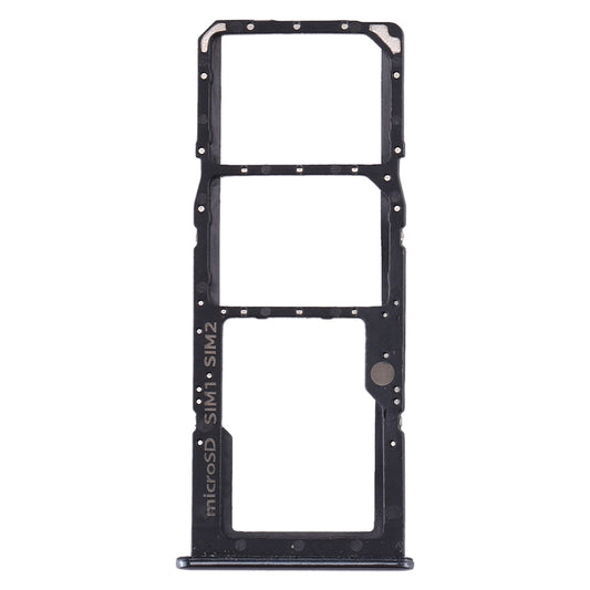 For Samsung Galaxy A30s SIM Card Tray + SIM Card Tray + Micro SD Card Tray (Black)