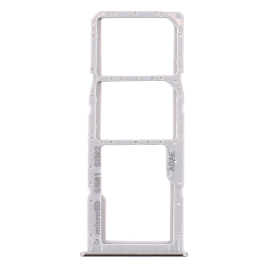 For Samsung Galaxy A71 SIM Card Tray + SIM Card Tray + Micro SD Card Tray (Silver)