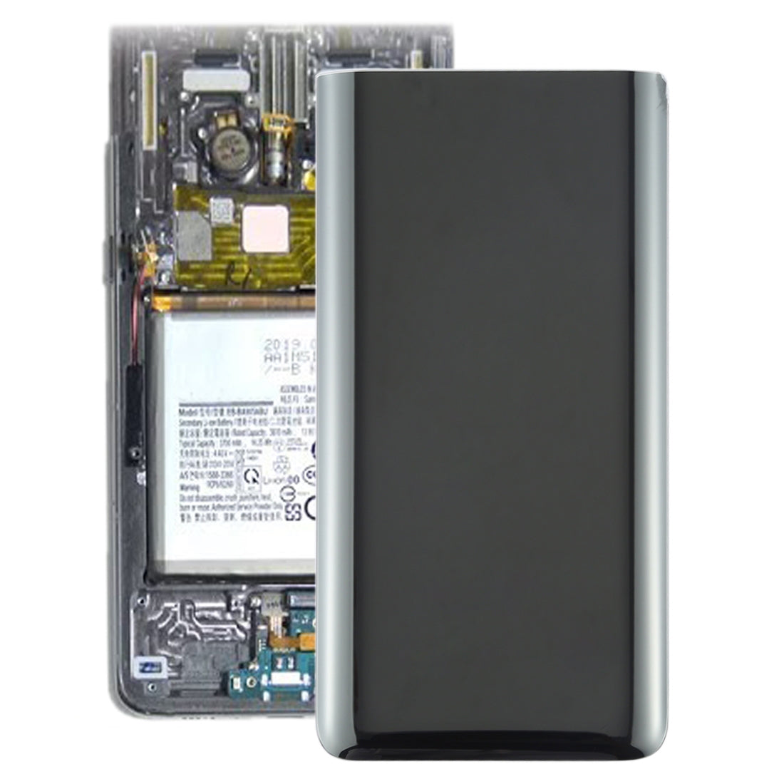 For Galaxy A80 Battery Back Cover (Black)