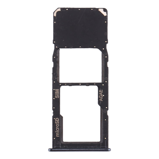 For Samsung Galaxy A71 / A715 SIM Card Tray + Micro SD Card Tray (Black)