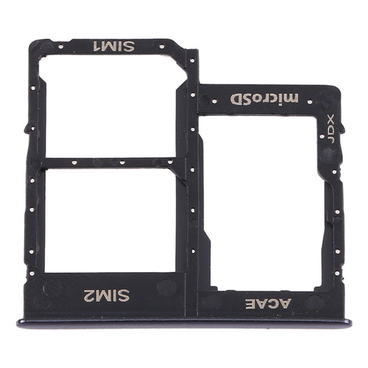 For Samsung Galaxy A315 / A31 SIM Card Tray + SIM Card Tray + Micro SD Card Tray (Black)